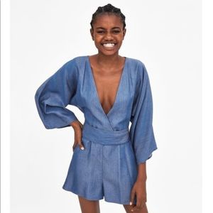 Romper in Lightweight Denim